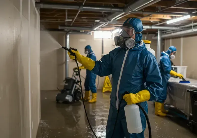 Basement Sanitization and Antimicrobial Treatment process in Robertson County, TX